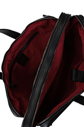 Bruno Rossi Bag Erkek Hakiki Deri Siyah Evrak Çantası 1048 R258 ERK CNT SK25-26 NERO