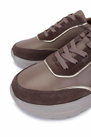 Tamer Tanca Kadın Hakiki Deri Sneakers & Spor Ayakkabı 1107 510 BN AYK SK25-26 VZN SUET/DR