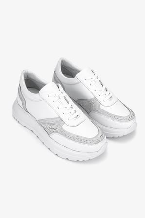 Valmenti Kadın Hakiki Deri Beyaz Sneakers & Spor Ayakkabı 1107 514 BN AYK SK25-26 BYZ/BYZ SUET/TASLI