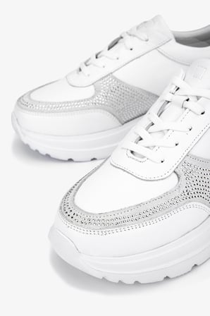 Valmenti Kadın Hakiki Deri Beyaz Sneakers & Spor Ayakkabı 1107 514 BN AYK SK25-26 BYZ/BYZ SUET/TASLI