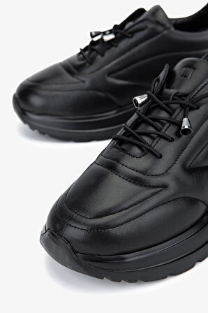 Valmenti Kadın Hakiki Deri Siyah Sneakers & Spor Ayakkabı 1107 522 BN AYK SK25-26 SIYAH