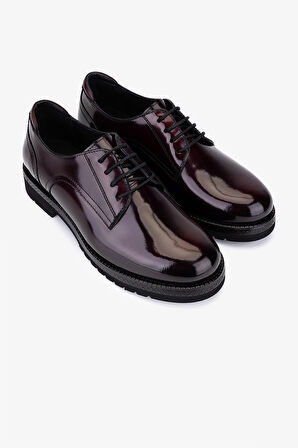 Valmenti Kadın Hakiki Deri Bordo Klasik Ayakkabı 987 Z115 BN AYK SK25-26 BORDO ACMA