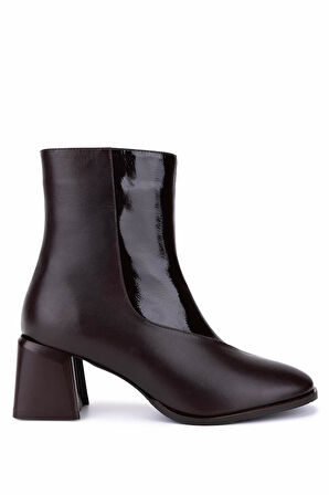 Tamer Tanca Kadın Hakiki Deri Kahverengi Topuklu Bot 1132 150 BN BOT SK25-26 KAHVE DR/RGN