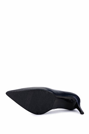 Tamer Tanca Kadın Hakiki Deri Lacivert Deri Topuklu Ayakkabı 1132 570 BN AYK SK25-26 LACI DERI