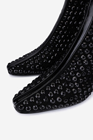 Valmenti Kadın Hakiki Deri Siyah Topuklu Bot 35 2965 BN BOT SK25-26 SIYAH