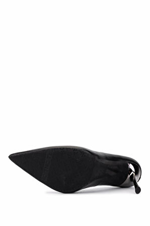 Tamer Tanca Kadın Hakiki Deri Siyah Deri Topuklu Ayakkabı 1129 411 BN AYK SK25-26 SIYAH DR