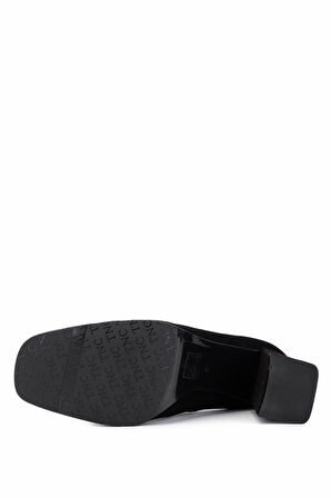 Tamer Tanca Kadın Hakiki Deri Siyah Süet Topuklu Ayakkabı 1129 101 BN AYK SK25-26 SIYAH SUET