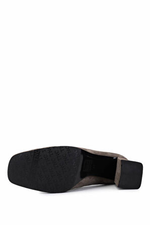 Tamer Tanca Kadın Hakiki Deri Vizon Süet Topuklu Ayakkabı 1129 101 BN AYK SK25-26 VIZON SUET