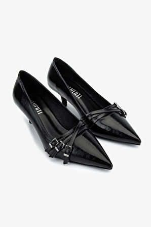 Valmenti Kadın Suni Deri Siyah Topuklu Ayakkabı 1073 0510 BN AYK SK25-26 SIYAH DR