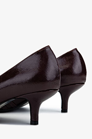 Valmenti Kadın Suni Deri Bordo Topuklu Ayakkabı 1073 0510 BN AYK SK25-26 BORDO DR