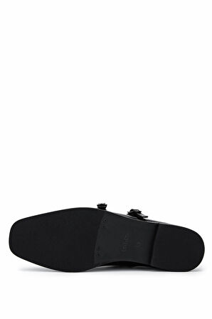 Tamer Tanca Kadın Hakiki Deri Siyah Rugan Babet Ayakkabı 1073 YK7 BN AYK SK25-26 SIYAH KRSK RGN