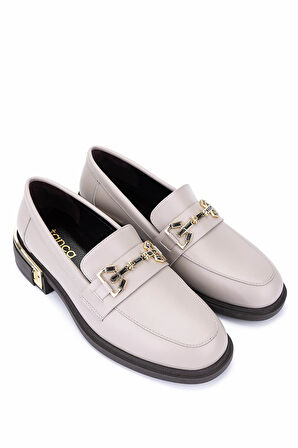 Tamer Tanca Kadın Hakiki Deri Vizon Loafer Ayakkabı 1061 5117 BN AYK SK25-26 VIZON DR