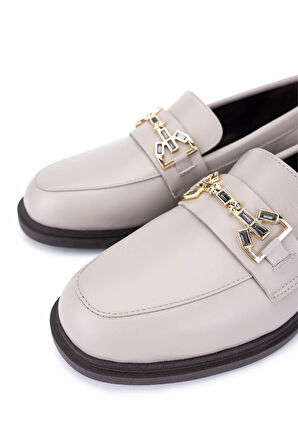 Tamer Tanca Kadın Hakiki Deri Vizon Loafer Ayakkabı 1061 5117 BN AYK SK25-26 VIZON DR