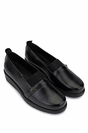 Tamer Tanca Kadın Hakiki Deri Siyah Floter Casual Ayakkabı 1095 SZ504 BN AYK SK25-26 SIYAH FLTR