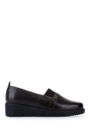 Tamer Tanca Kadın Hakiki Deri Kahverengi Casual Ayakkabı 1095 SZ504 BN AYK SK25-26 KAHVE FLTR