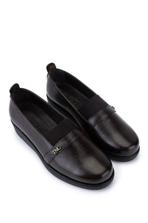 Tamer Tanca Kadın Hakiki Deri Kahverengi Casual Ayakkabı 1095 SZ504 BN AYK SK25-26 KAHVE FLTR