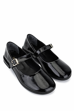 Tamer Tanca Kadın Hakiki Deri Siyah Rugan Casual Ayakkabı 899 12620 BN AYK SK25-26 SIYAH KRSK RGN