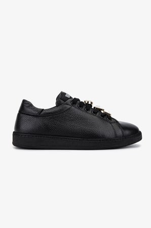 Valmenti Kadın Hakiki Deri Siyah Floter Sneakers & Spor Ayakkabı 1116 31-1 BN AYK SK25-26 SIYAH FLTR