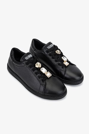 Valmenti Kadın Hakiki Deri Siyah Floter Sneakers & Spor Ayakkabı 1116 31-1 BN AYK SK25-26 SIYAH FLTR