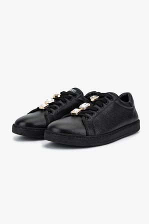 Valmenti Kadın Hakiki Deri Siyah Floter Sneakers & Spor Ayakkabı 1116 31-1 BN AYK SK25-26 SIYAH FLTR