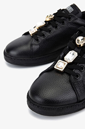 Valmenti Kadın Hakiki Deri Siyah Floter Sneakers & Spor Ayakkabı 1116 31-1 BN AYK SK25-26 SIYAH FLTR