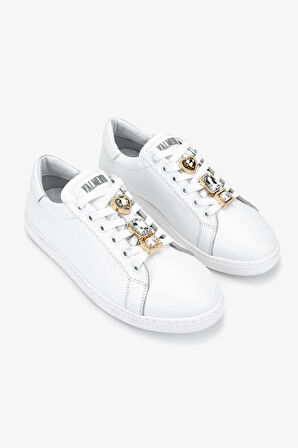 Valmenti Kadın Hakiki Deri Kırık Beyaz Sneakers & Spor Ayakkabı 1116 31-1 BN AYK SK25-26 OFF WHITE FLTR