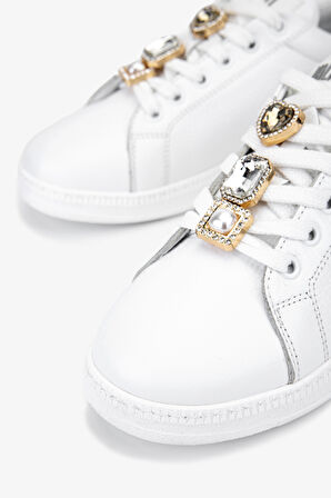 Valmenti Kadın Hakiki Deri Kırık Beyaz Sneakers & Spor Ayakkabı 1116 31-1 BN AYK SK25-26 OFF WHITE FLTR