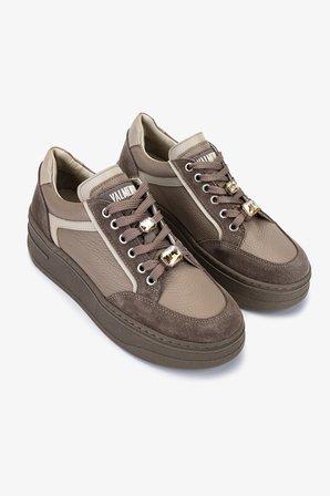 Valmenti Kadın Hakiki Deri Vizon Sneakers & Spor Ayakkabı 1116 250 BN AYK SK25-26 VZN FLTR/VZN SUET