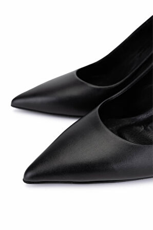 Tamer Tanca Kadın Hakiki Deri Siyah Deri Topuklu Ayakkabı 1160 26979 BN AYK SK25-26 SIYAH DR