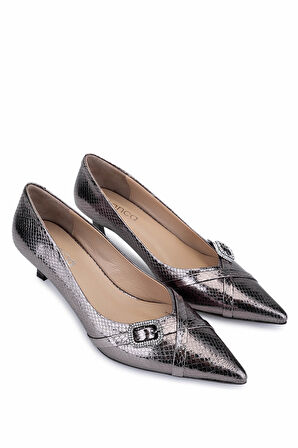 Tamer Tanca Kadın Suni Deri Vizon Topuklu Ayakkabı 1160 26554 BN AYK SK25-26 VIZON