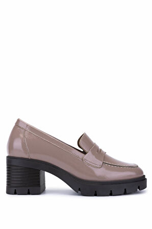 Tamer Tanca Kadın Hakiki Deri Bej Rugan Topuklu Ayakkabı 1161 529 BN AYK SK25-26 NUDE KRSK RGN