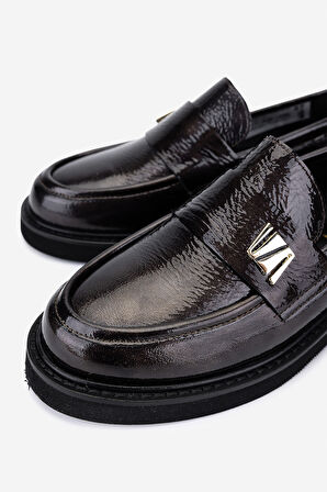 Valmenti Kadın Hakiki Deri Kahverengi Loafer Ayakkabı 294 13594 BN AYK SK25-26 COFFEE PUFFY