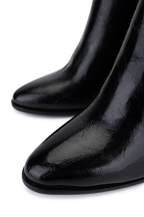 Tamer Tanca Kadın Suni Deri Siyah Deri Topuklu Çizme 891 1500 BN CZM SK25-26 SIYAH DR