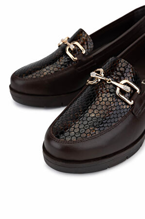 Tamer Tanca Kadın Hakiki Deri Kahverengi Comfort Ayakkabı 488 1041 BN AYK SK25-26 KHV/KHV AKYA