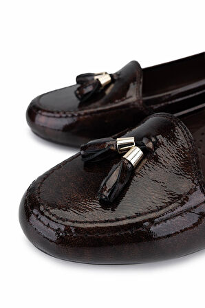 Tamer Tanca Kadın Hakiki Deri Kahverengi Comfort Ayakkabı 488 426 BN AYK SK25-26 KAHVE EFKTL