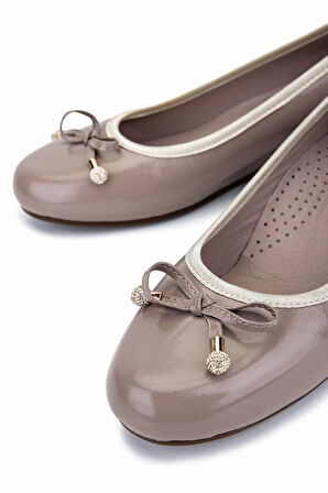 Tamer Tanca Kadın Hakiki Deri Vizon Comfort Ayakkabı 488 449 BN AYK SK25-26 K.VIZON RGN