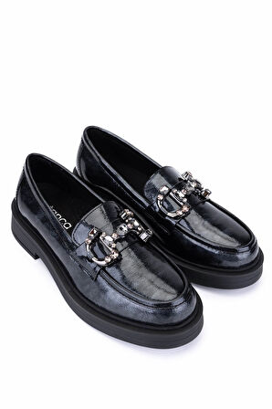 Tamer Tanca Kadın Hakiki Deri Gri Loafer Ayakkabı 488 9000 BN AYK SK25-26 GRI LAOS RGN