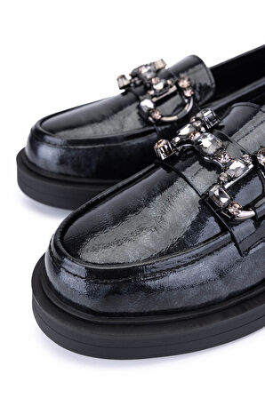 Tamer Tanca Kadın Hakiki Deri Gri Loafer Ayakkabı 488 9000 BN AYK SK25-26 GRI LAOS RGN