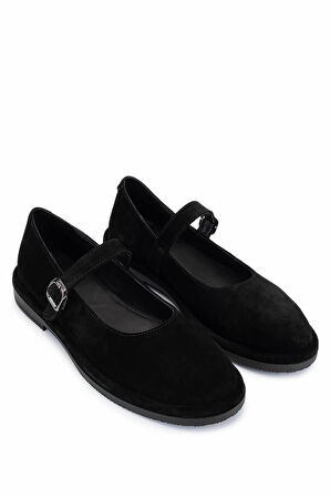 Tamer Tanca Kadın Hakiki Deri Siyah Süet Casual Ayakkabı 766 40206 BN AYK SK25-26 SIYAH SUET