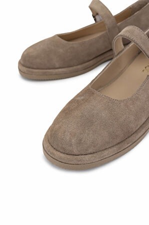 Tamer Tanca Kadın Hakiki Deri Bej Süet Casual Ayakkabı 766 40206 BN AYK SK25-26 BEJ SUET