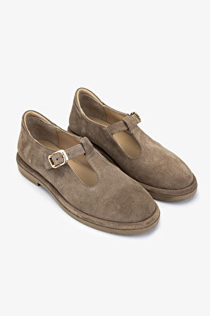 Valmenti Kadın Hakiki Deri Bej Süet Casual Ayakkabı 766 40202 BN AYK SK25-26 BEJ SUET