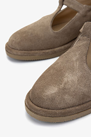 Valmenti Kadın Hakiki Deri Bej Süet Casual Ayakkabı 766 40202 BN AYK SK25-26 BEJ SUET