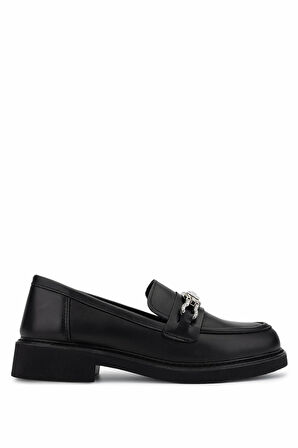 Tamer Tanca Kadın Hakiki Deri Siyah Loafer Ayakkabı 817 9879 BN AYK SK25-26 SIYAH DR