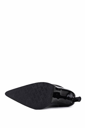 Tamer Tanca Kadın Hakiki Deri Siyah Rugan Topuklu Çizme 1078 26140 BN CZM SK25-26 SIYAH RGN