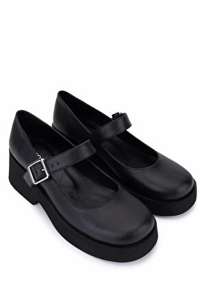 Tamer Tanca Kadın Hakiki Deri Siyah Topuklu Ayakkabı 434 1104 BN AYK SK25-26 SIYAH NAPPA