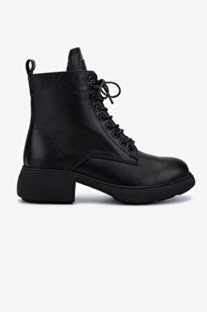 Valmenti Kadın Hakiki Deri Siyah Casual Bot 434 1305 BN BOT SK25-26 SIYAH DR