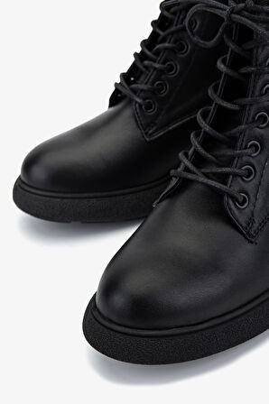 Valmenti Kadın Hakiki Deri Siyah Casual Bot 434 1305 BN BOT SK25-26 SIYAH DR