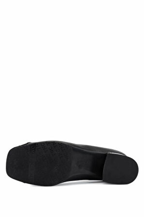 Tamer Tanca Kadın Hakiki Deri Siyah Kroko Topuklu Ayakkabı 1081 3541 BN AYK SK25-26 SYH KROKO/SYH DR