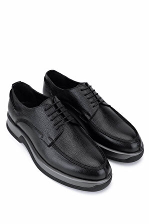 Tamer Tanca Erkek Hakiki Deri Siyah Floter Casual Ayakkabı 1163 1500 ERK AYK SK25-26 SIYAH FLTR