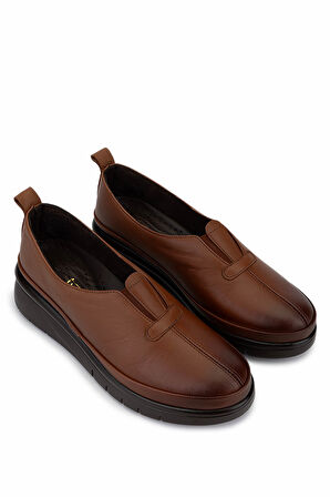 Tamer Tanca Kadın Hakiki Deri Taba Deri Comfort Ayakkabı 824 1061 BN AYK SK25-26 TABA DR